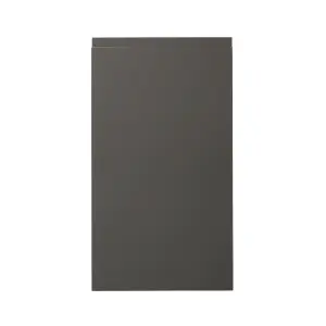 GoodHome Garcinia Integrated handle Gloss anthracite Highline Cabinet door (W)400mm (H)715mm (T)19mm