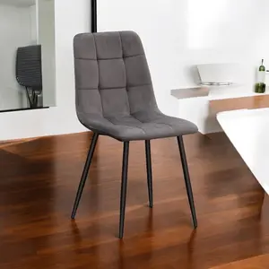 Eyre Upholstered Dining Chair Grey