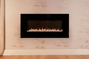 Wall Mounted Electric Fire Black