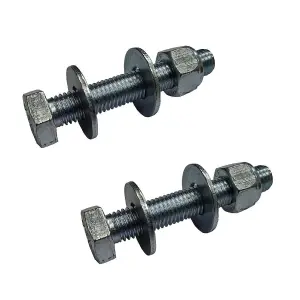 5 x Imperial Set Screw Bolts 1/4'' x 1.1/2'', Washers & Nylon Insert Nuts,