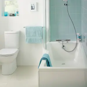 Ideal Standard Tempo Arc White P-shaped Left-handed Showerbath Shower bath (L)169.5cm (W)79.5cm