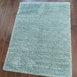 Super Soft Duck Egg Blue Shaggy Area Rug 80x150cm