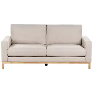 2 Seater Fabric Sofa Beige SIGGARD