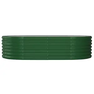 Berkfield Garden Planter Powder-coated Steel 152x80x36 cm Green