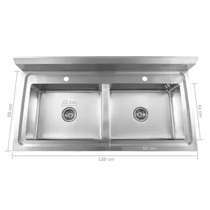 Berkfield Kitchen Sink Double Basin Stainless Steel