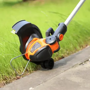 Yard Force ET U25 350W Corded Grass Trimmer and Edger with 25cm cutting width and auto line feed