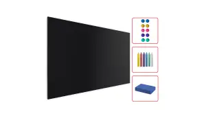 ALLboards Magnetic Boards MetalBoard BLACK CLASSIC BLACK 60x40cm a Magnetic Metal Poster for all types of magnets