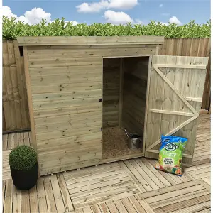 6 x 6 Garden Shed Pressure Treated T&G PENT Wooden Garden Shed + Single Door (6' x 6' / 6ft x 6ft) (6x6)