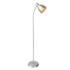 First Choice Lighting Carter Satin Nickel Floor Lamp