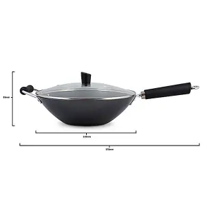 Ken Hom Excellence 31cm Non-Stick Carbon Steel 4 Piece Wok Set