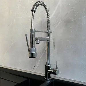 Liquida GR266CH Chrome Kitchen Mixer Tap With Swivel Spout & Directional Spray