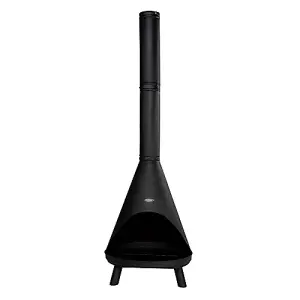 Tower Comet Steel Chiminea Black