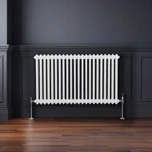 Traditional 2 Column Radiator - 600 x 1012 mm - White