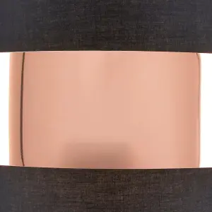 ValueLights Matildo Modern Black and Copper Cylinder Ceiling Pendant Light Shade