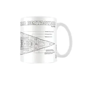 Star Wars Star Destroyer Sketch Mug White/Black (One Size)