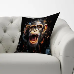 Monkey Face Splashart Cushions 60cm x 60cm