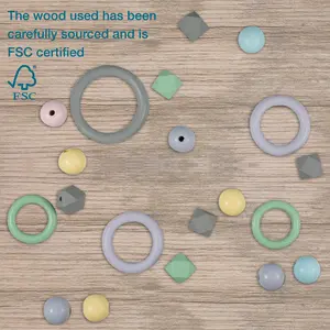 Wooden Craft Accessories Pack: 33 pieces: Assorted Colours