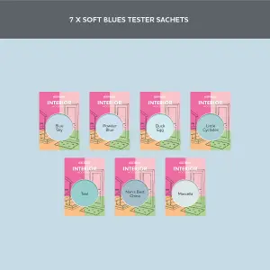 Rust-Oleum Light Blue Matt Interior Wood Paint Tester Samples - 10ml