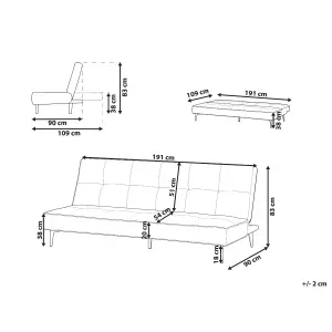 Beliani Modern Sofa Bed ESSVIK Light Green