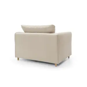 Chicago Velvet Armchair in Cream