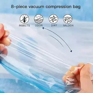 Reusable Vacuum Storage Bags, Double-Zip Sealed & Space Saving Bags