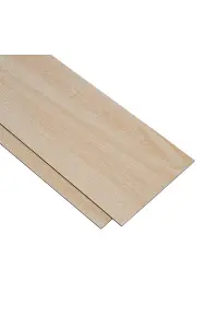 36 pcs Light Brown Waterproof Self Adhesive Woodgrain Effect Vinyl Floor Tiles, PVC Flooring Planks