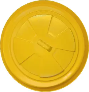 Replacement Bin Lid with Handle for 80L 85L Dustbin Rubbish Bin - Heavy Duty Lid, Yellow