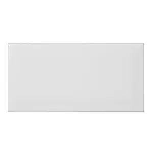 Colours Trentie White Gloss Metro Ceramic Indoor Wall Tile, Pack of 48, (L)200mm (W)100mm