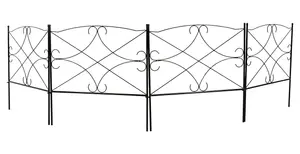 Woodside Hanworth Garden Metal Border Edging 4 PACK