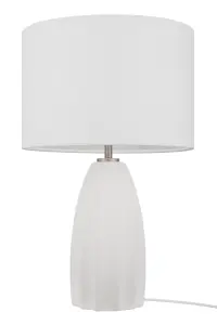 GoodHome Lytham Straight Cream Table lamp