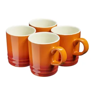 Coffee Cups Mugs Set of 4 Cups Stoneware 350ml