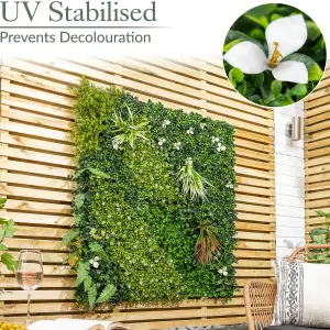 Artificial Plant Living Wall Panels Fence Covering Indoor Outdoor (Set of 4 1m x 1m)