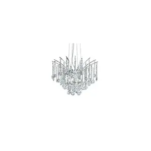 Luminosa Caesar  6 Light Crystal Chandelier Chrome Finish, G9