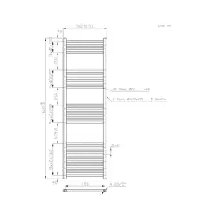 Wiest Straight Heated Towel Rail Radiator Bathroom Ladder Warmer Chrome / 160cm H x 50cm W x 3cm D