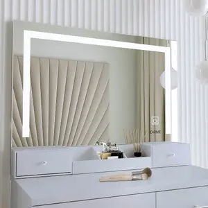 Sophia Grey Dressing Table with Touch Sensor LED Mirror