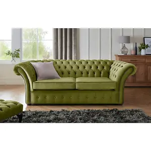 Chesterfield Beaumont 3 Seater Sofa Malta Grass 12