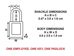 Master Lock - Lockout Padlock - 35mm Body & 4.76mm Stainless Steel Shackle