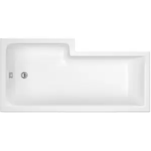 L Shape Right Hand Shower Bath Tub with Leg Set (Waste & Panels Not Included) - 1600mm - Balterley