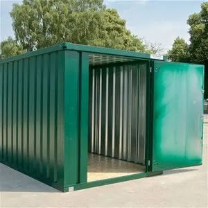 Flat Pack Collapsible Store Storage Container, 4 Metre X 2100 Green