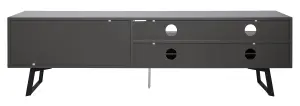 Carbon TV-Stand with 1 Flap & 2 Doors Grey