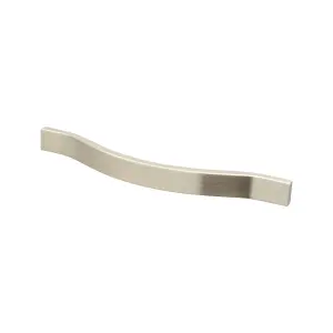 DecorAndDecor - TUCANA Brushed Nickel Bow Kitchen Door Cabinet Cupboard Pull Handles - 128mm - Pair