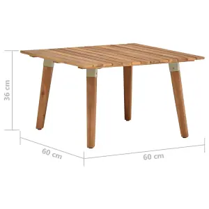 Berkfield Garden Coffee Table 60x60x36 cm Solid Acacia Wood