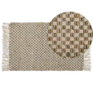 Jute Runner Rug 50 x 80 cm Beige ZERDALI