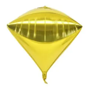 Realmax Diamond Holographic 4D Balloon Gold (One Size)