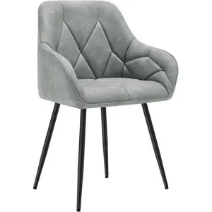 Simson Metal Side Chair Grey