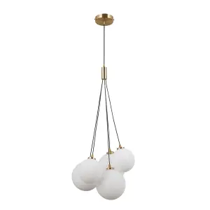 Luminosa Perlos Classic 5 Light Cluster Pendant Ceiling Light, G9 LED