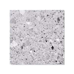 Silver Grey Quartz Effect Premium Glass Kitchen Splashback W600mm x H650mm