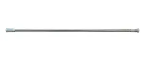 Telescopic Extendable & Adjustable Short Metal Tension Bath Rod with No Drilling Shower Curtain Pole Chrome 110 - 200