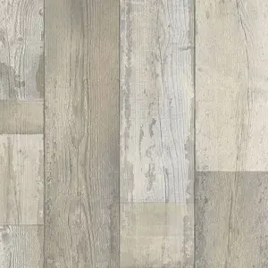 Neutral Modern Wood Effect Anti-Slip Vinyl Flooring For Kitchen, Bathroom, 2.5mm Thick Vinyl Sheet-7m(23') X 2m(6'6")-14m²