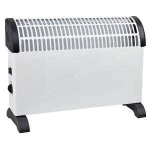 2kW Convector Heater - Freestanding Home or Office Radiator with 3 Heat Settings, Adjustable Thermostat & Overheat Protection